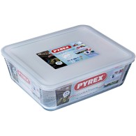 PLAT EN VERRE PYREX COOK & FREEZE AVEC COUVERCLE - 4 L